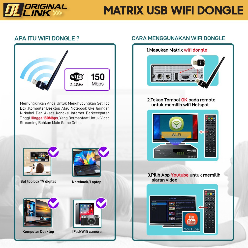 Set Top Box Matrix DVBT2 STB Antena Converter TV Tabung Analog