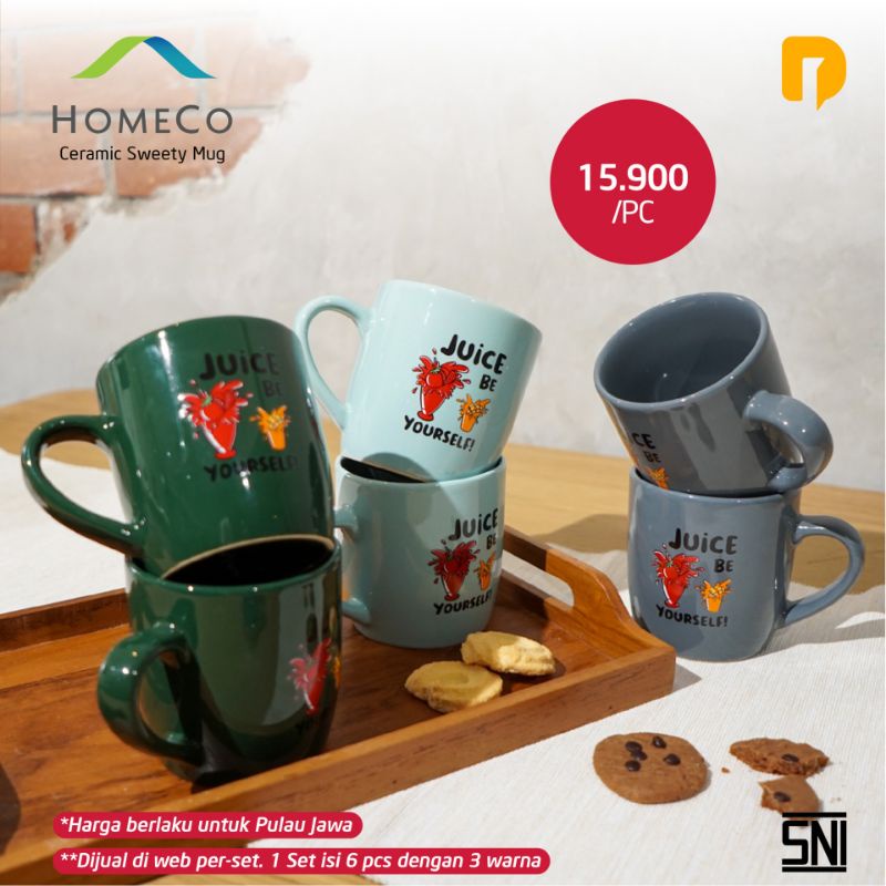 MUG GELAS CANTIK HOMECO | Dusdusan