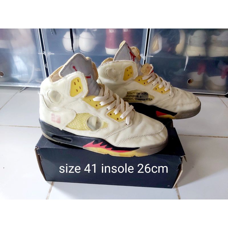 Jordan 5 Retro X Off White Sail Second