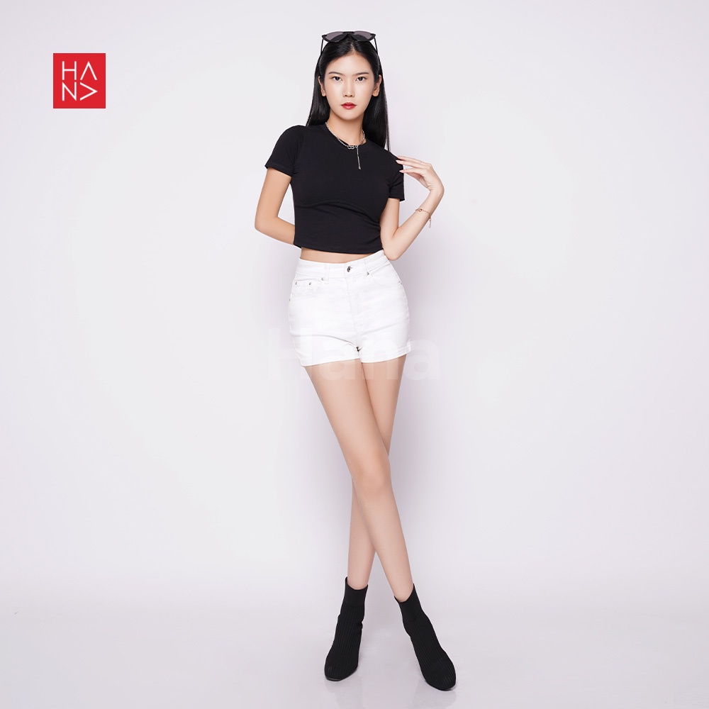 Hana Fashion - Brie T-shirt Round Neck / Kaos Wanita - TS337