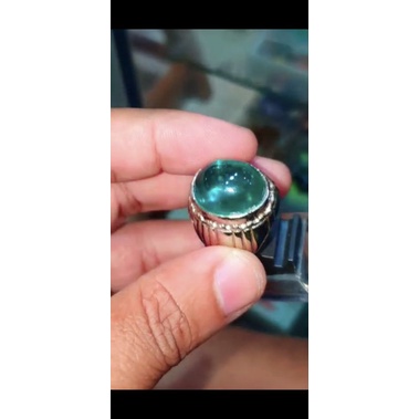 CINCIN BATU ZAMRUD ZAMBIA KRISTAL ASLI CHATAM GIWANG TOP QUALITY