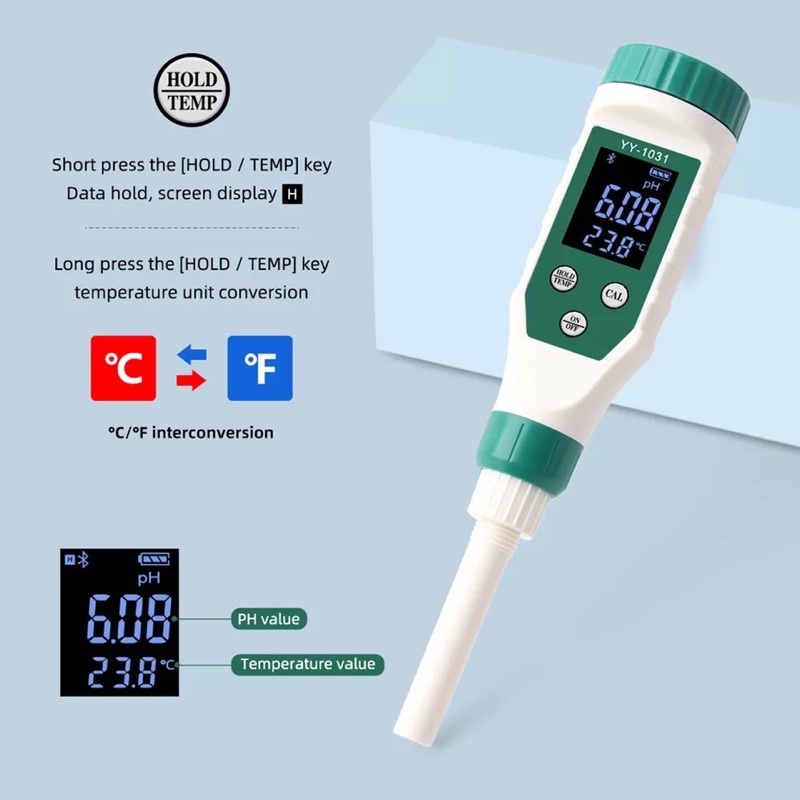 YY-1031 Bluetooth pH Meter Digital Keju Daging Dll