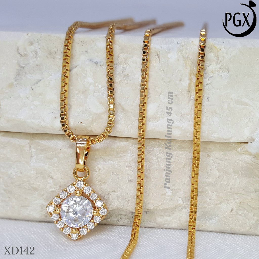 PGX Kalung Wanita Xuping Aksesoris Fashion Perhiasan Lapis Emas Premium - XD142