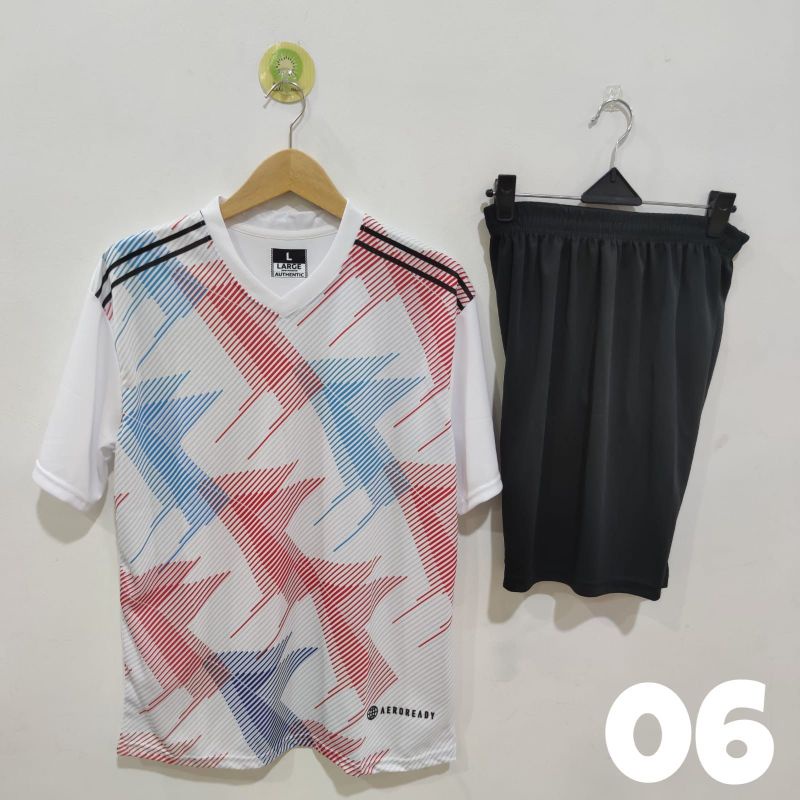 SETELAN FUTSAL DEWASA SUBLIM PUTIH GRADASI 06 / JERSEY / BAJU TIM SEPAK BOLA