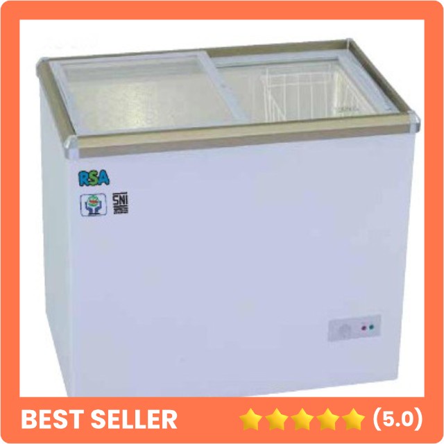 GETRA CHEST FREEZER RSA XS-200 PINTU KACA GESER SLIDING FREEZER BOX ES CREAM XS200 PUSAT MESIN