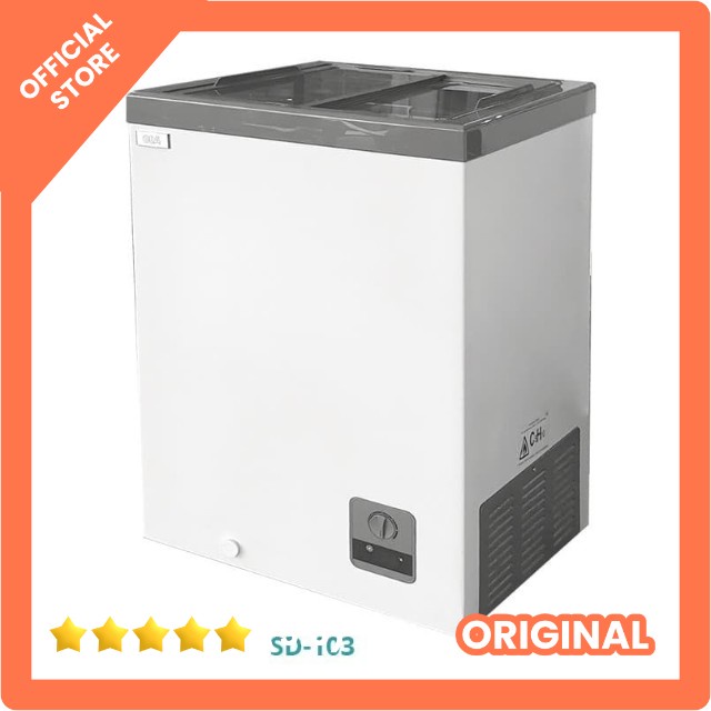 GETRA FREEZER GEA SD-103 SLIDING FLAT GLASS ICE CREAM KULKAS FREEZER PINTU GESER ES KRIM PUSAT MESIN