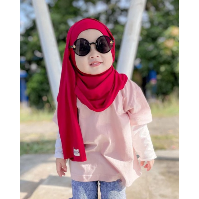 NS❤ Kerudung / Hijab Pashmina Diandra Anak Model Kancing Instand/PASTAN perempuan 1-5thn