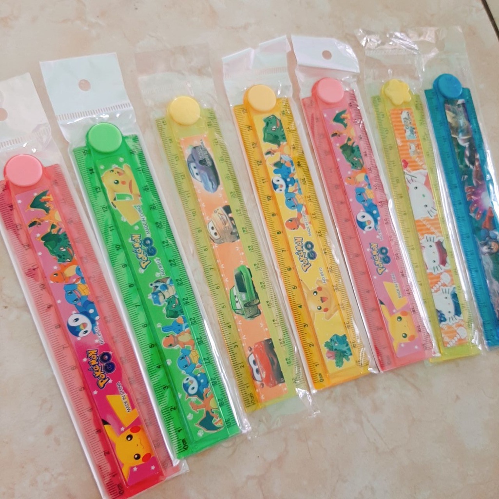 

(1 Pcs) Penggaris Lipat 30 Cm / Penggaris karakter / penggaris anak / penggaris motif lucu / penggaris fancy