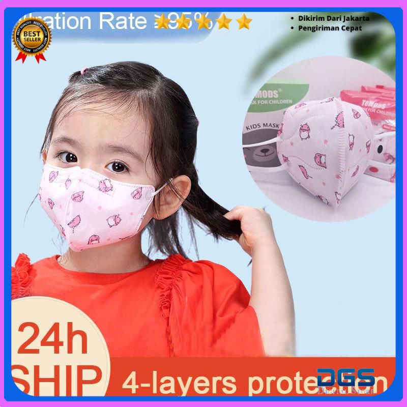 Masker Mouson Pro KN95 Anak Motif Karakter Isi 10Pc Masker KN 95 Mouson N95 Karakter Anak 5Ply DGS