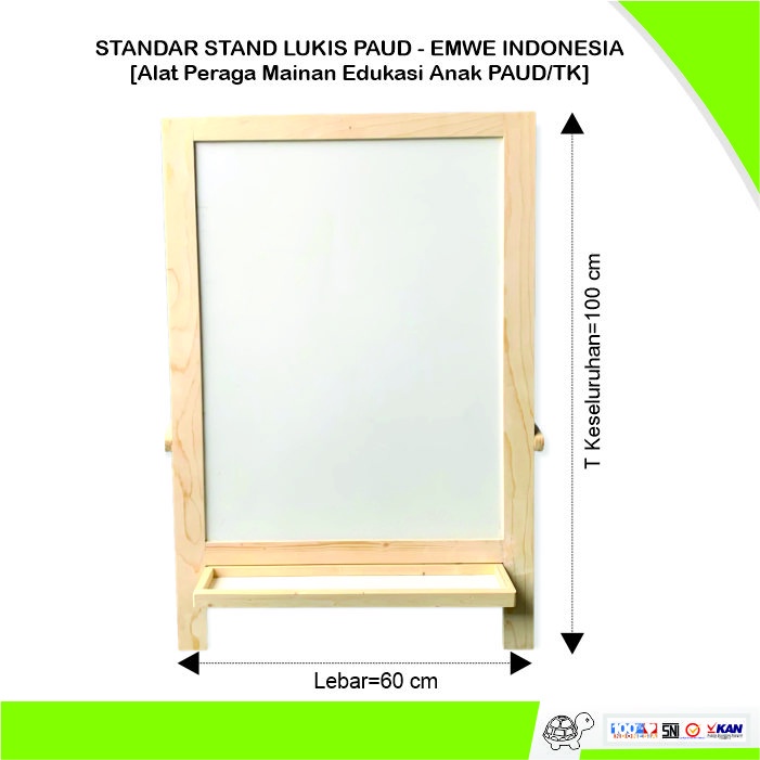 

Papan Standart Lukis Anak PAUD/Stand Lukis Kayu [Alat Peraga Edukasi PAUD/TK]