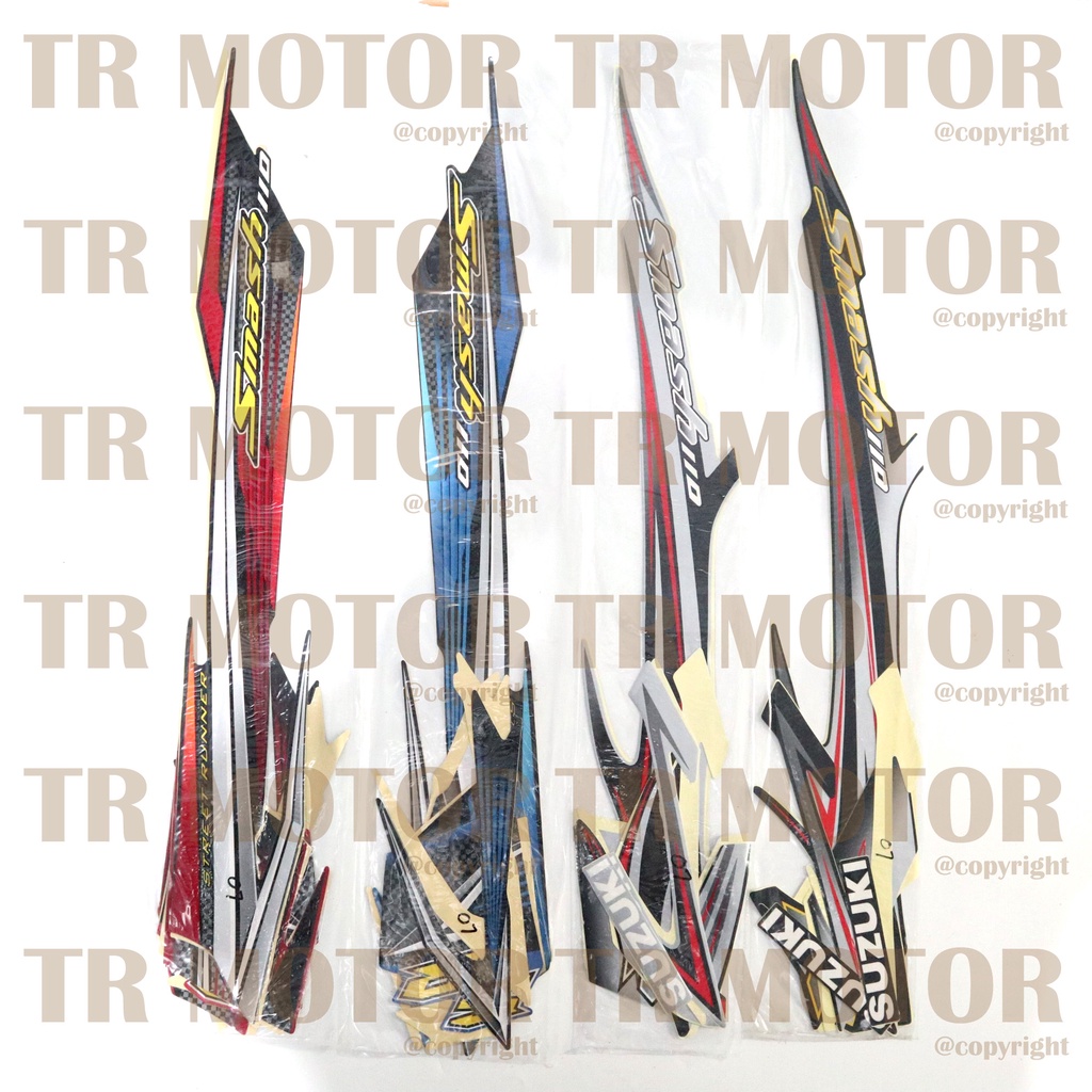 Stiker Motor Smash 110 New 2007 Sticker Striping Lis Full Set Motor