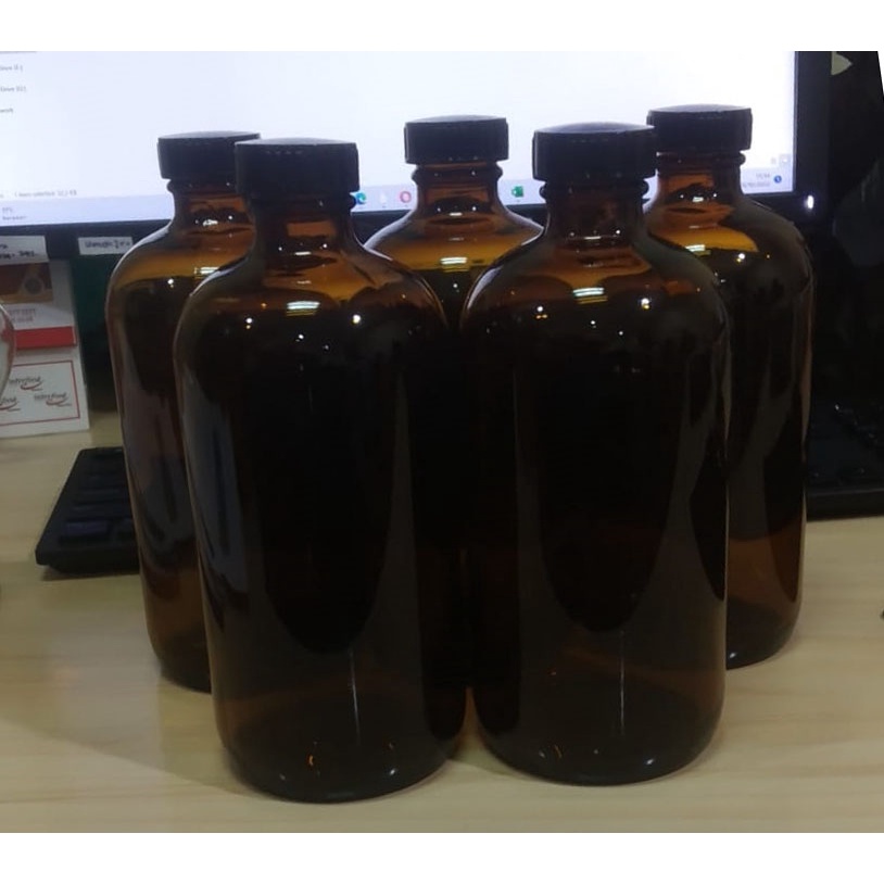 Botol Filter Tebal 480 ml Cokelat/Botol Kaca/Botol Parfum