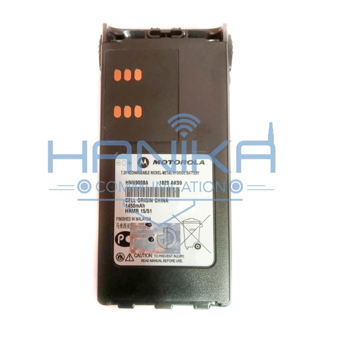 Battery Baterai Ht Motorola Gp328 Gp338 Hnn9008A Pmnn4008Ar Hnn9008 Pmnn4008