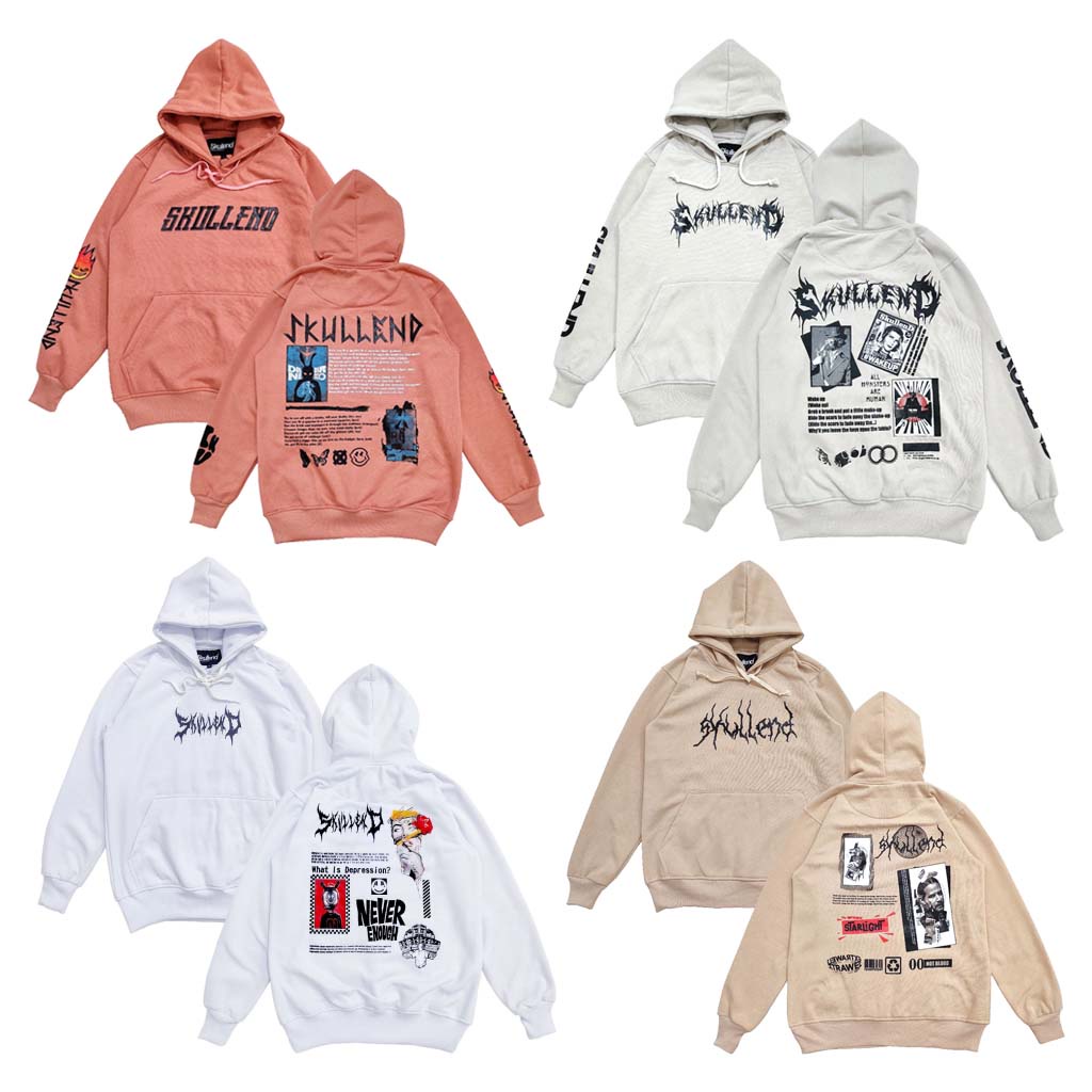 SKULLEND Hoodie Pria Wanita Sweatshirt Jaket Jumper Oversize Plastisol