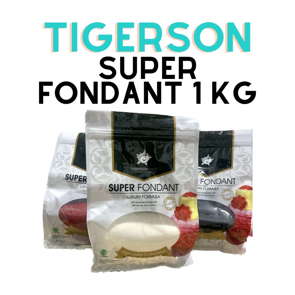 

FONDANT PELAPIS KUE ANEKA WARNA TIGERSON PHILTI SUPER FONDANT 1 KG NON REPACK