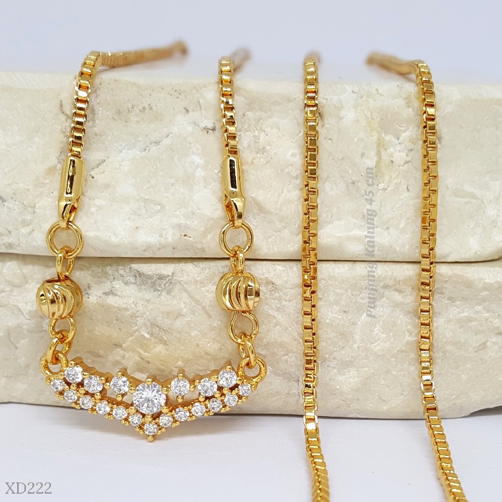 PGX Kalung Wanita Xuping Perhiasan Lapis Emas Aksesoris Fashion Premium - XD054