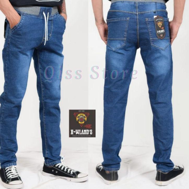Paling Diminati CELANA JEANS PANJANG PRIA SLIMFIT PINGGANG KARET | CELANA JEANS PRIA PINGGANG KARET/