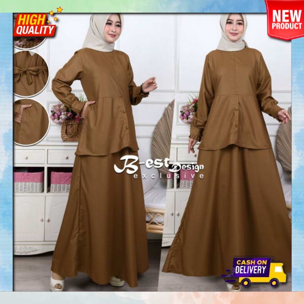 Baju Muslem Kekinian Games Wanita Kondangan Sari Dress Cantik Murah Dress Pesta Kawinan Pakean Fashi