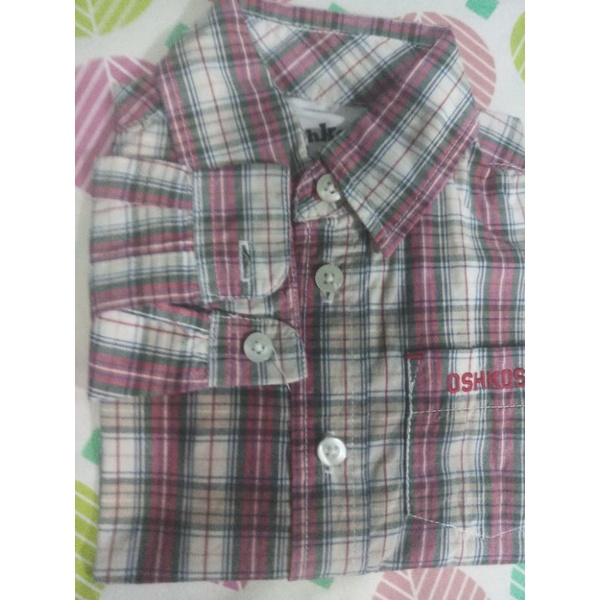 Preloved kemeja anak laki laki oshkosh 12 bulan