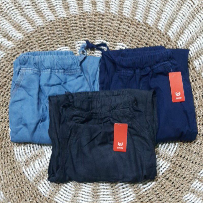 Jogger jeans Jumbo lingkar pinggang 130++\baggy jeans Jumbo rawis//rok jeans Jumbo