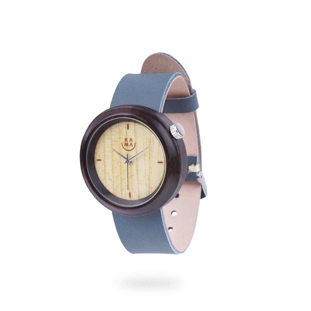 Kama Watch Jam Tangan Kayu Sonokeling Dial Putih