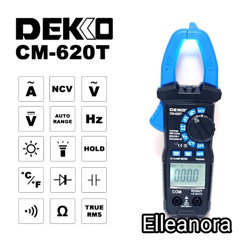 Digital Clamp Meter (True RMS 600) Dekko CM-620T CM 620T CM620T