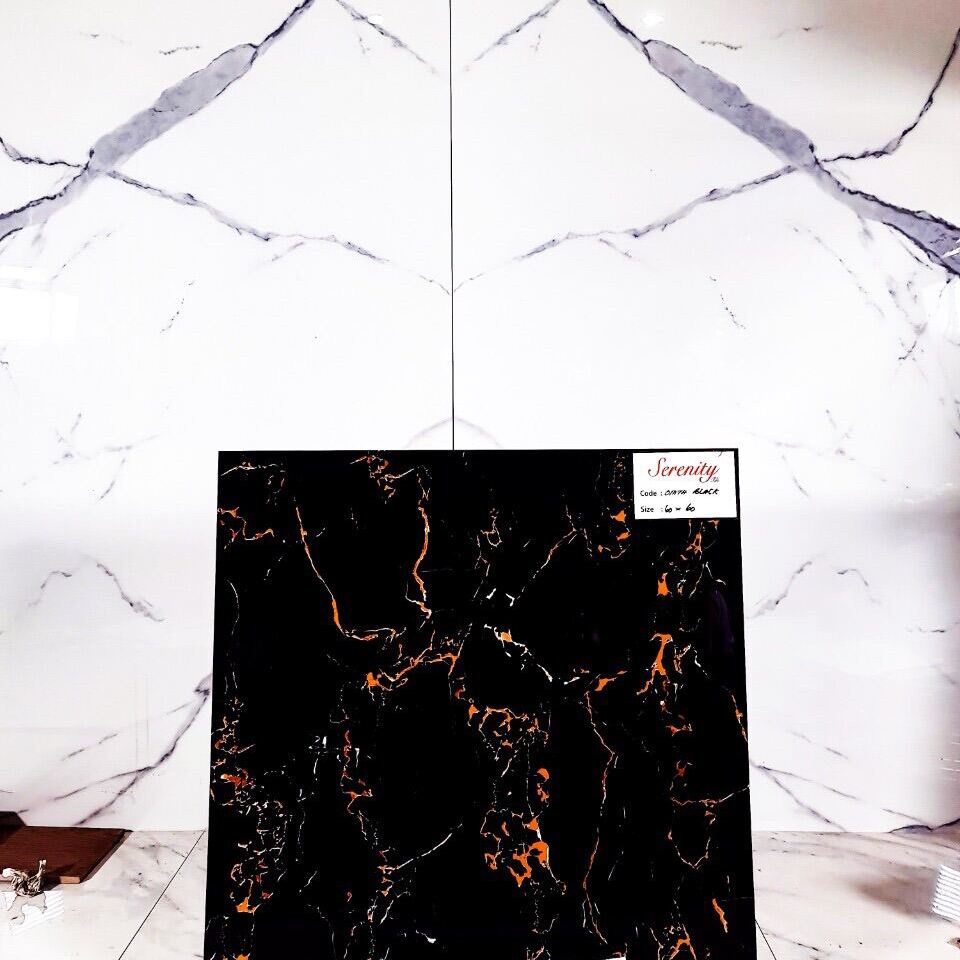 GRANITE LANTAI 60x60 ONTA BLACK / SERENITY / GLOSSY