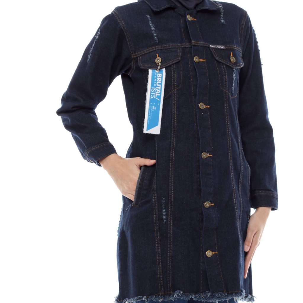 OUTER WANITA LONG DENIM PREMIUM BIG SIZE ORIGINAL DISTRO