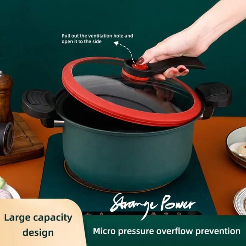 Panci Presto Pressure Telfon Cooker Pot Totipotent Micro 3.5L 24CM New Jumbo