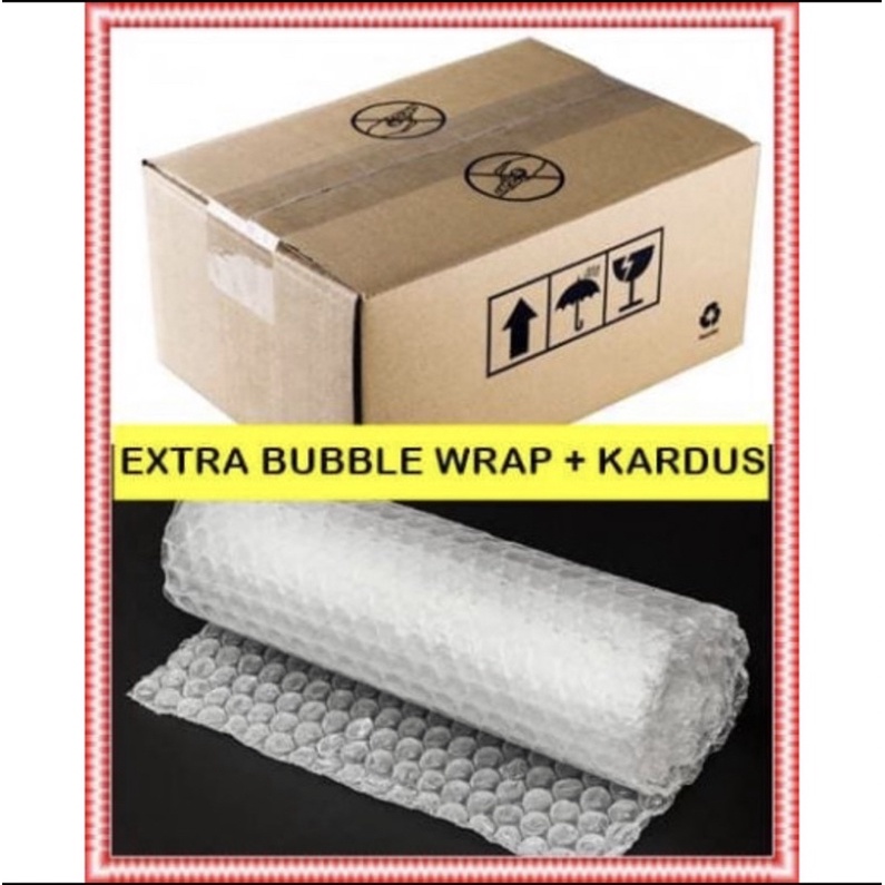 buble wrap packing dan kardus tambahan pengaman paket pengiriman