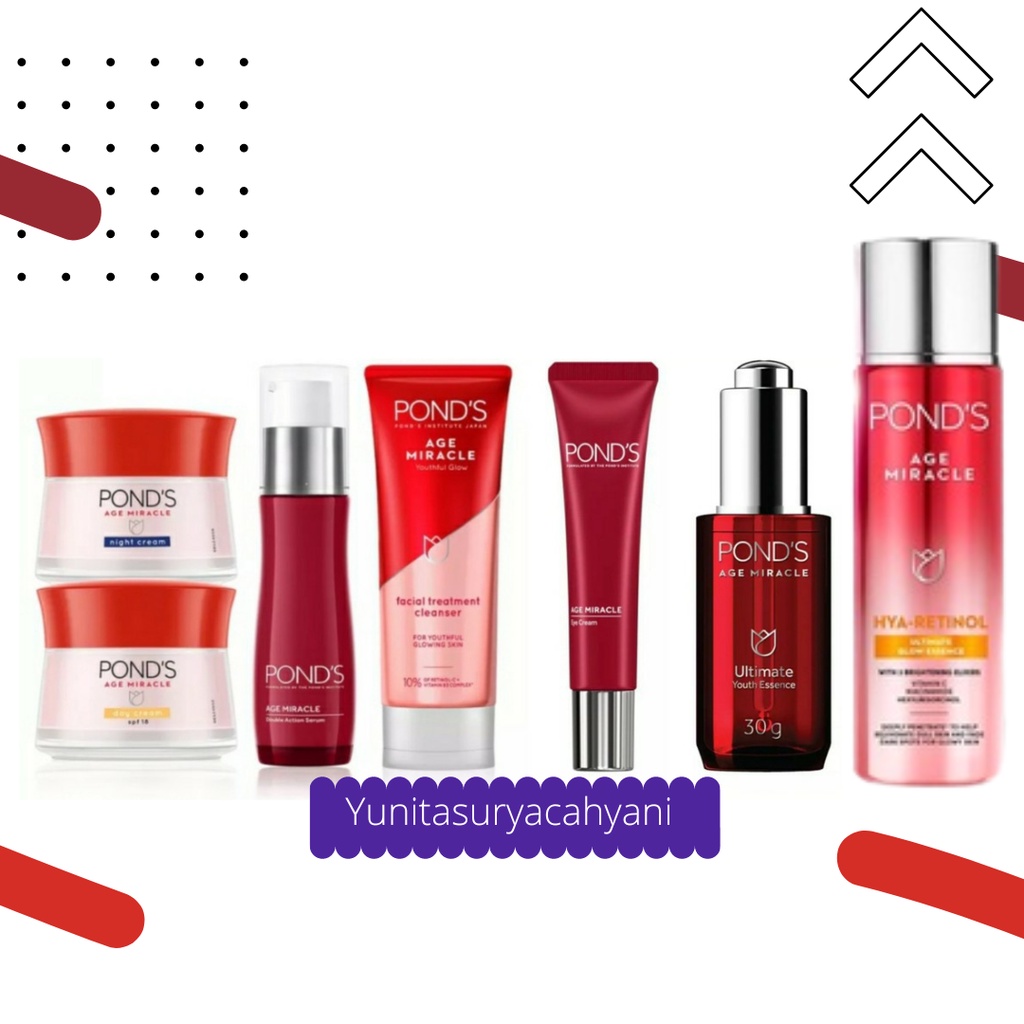 Ponds Age Miracle Day Cream / Night Cream / serum / eye cream/whip/Essence/Mask/ Masker Ultimate You