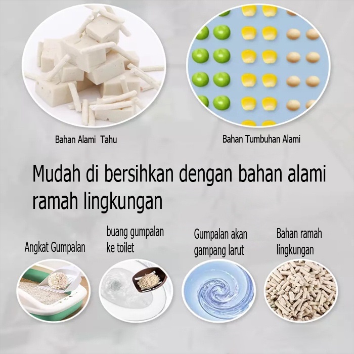 Pasir Kucing Petpet Cat Tofu Cat Litter Dengan Berbagai Wangi Untuk Kucing