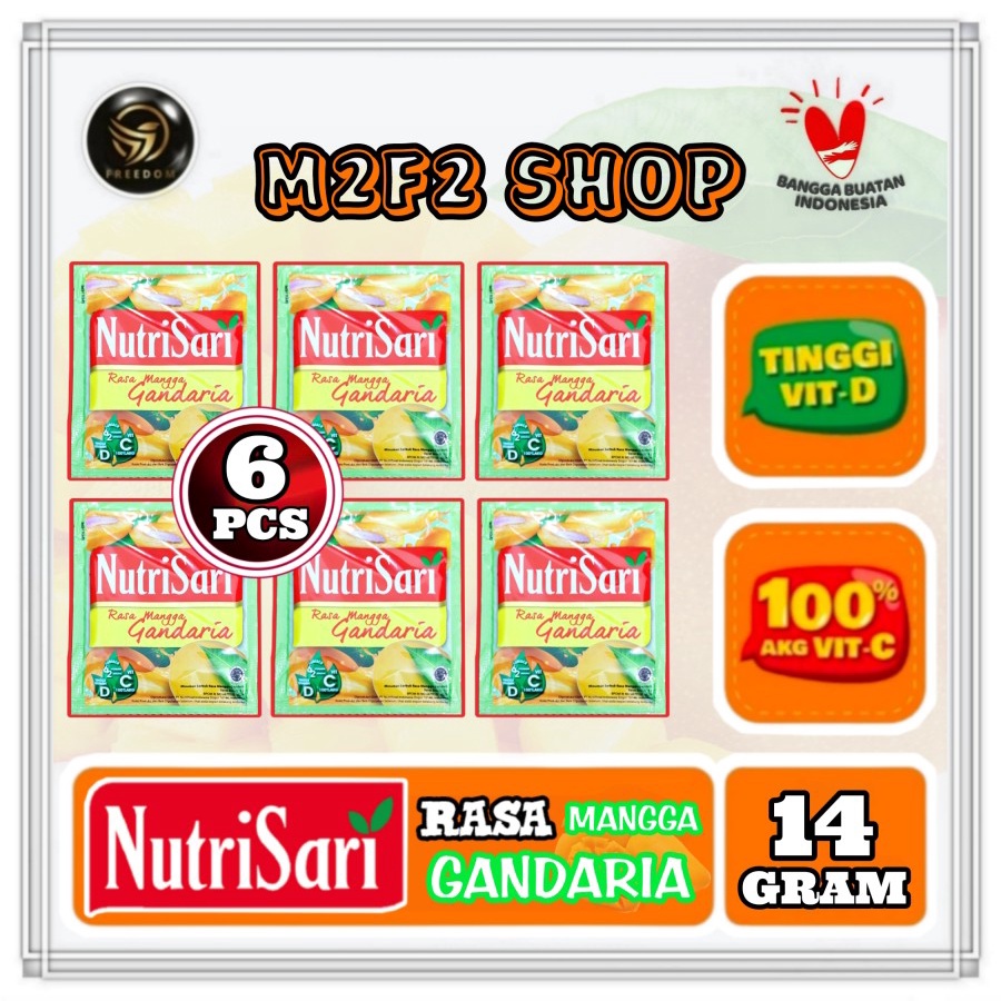 

NutriSari Minuman Serbuk Rasa Mangga Gandaria Sachet - 14 gr (Kemasan 6 Pcs)