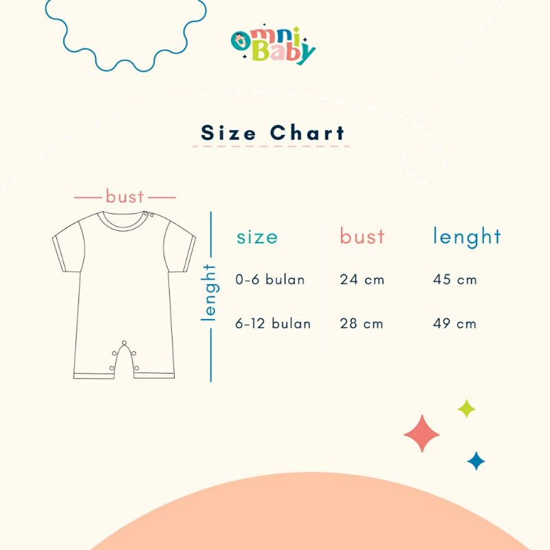 Romper Bayi - Motif Polos Soft Cotton SNI - OMNIBABY