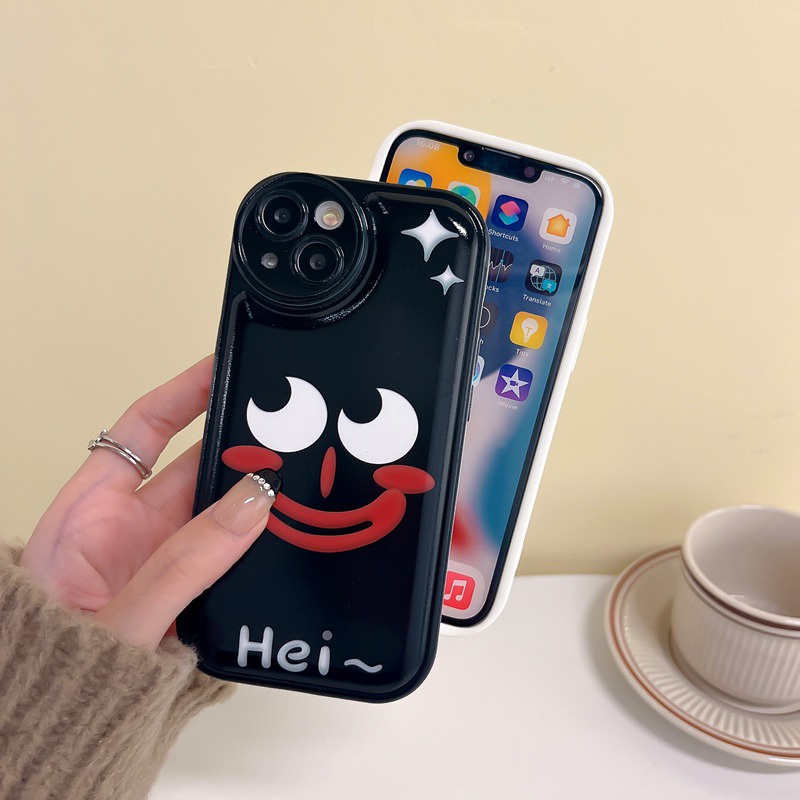 Soft Case Desain Ekspresi Lucu Untuk iPhone 7 8 14 Plus 7 + 8 + SE 2020 X XR XS Max 11 12 13 14 Pro Max