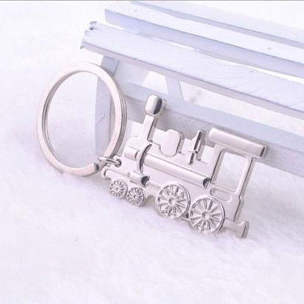 Needway Gantungan Kunci Lokomotif Metal Silver Keyring Fob Otomotif Punk