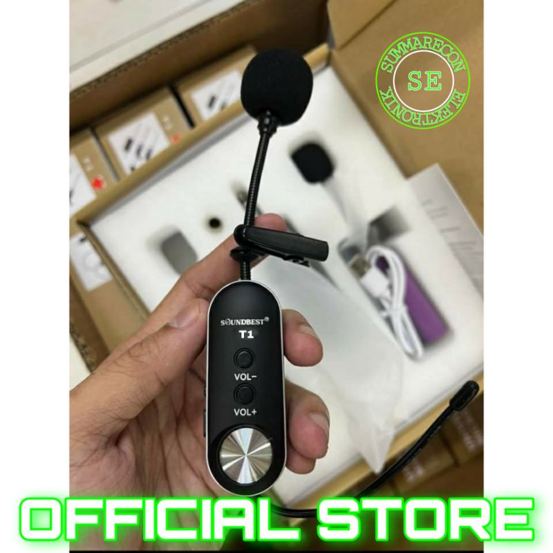 mic wireless clip on original soundbest t3 microphone wireless lavalier mic jepit