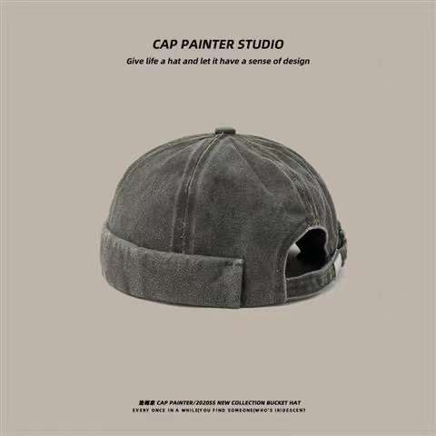 Topi Bonnet Bahan Denim Gaya Vintage Untuk Pria Dan Wanita