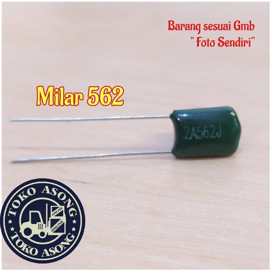 Kapasitor milar 5.6 nf 562 Capasitor mylar 5600 pf Capacitor 5.6 milar