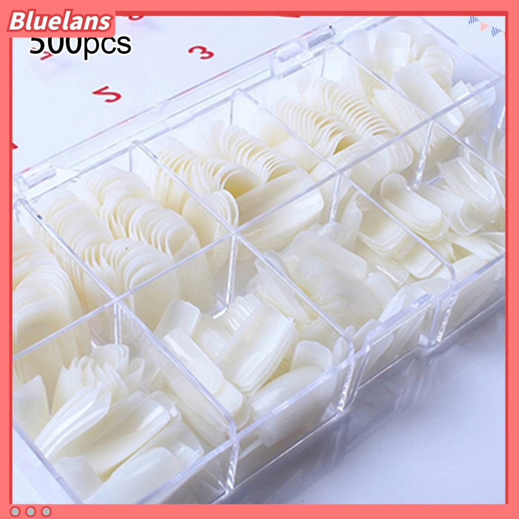 (In Stock) Kacamata Hitam Lensa Warna Warni ♡500pcs Kuku Palsu Full Cover Warna Putih Untuk Nail Art