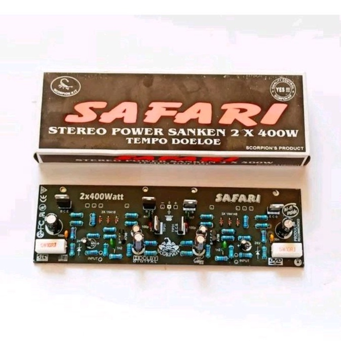 Kit Driver Safari Stereo Power Sanken 2x400 Watt Scorpion