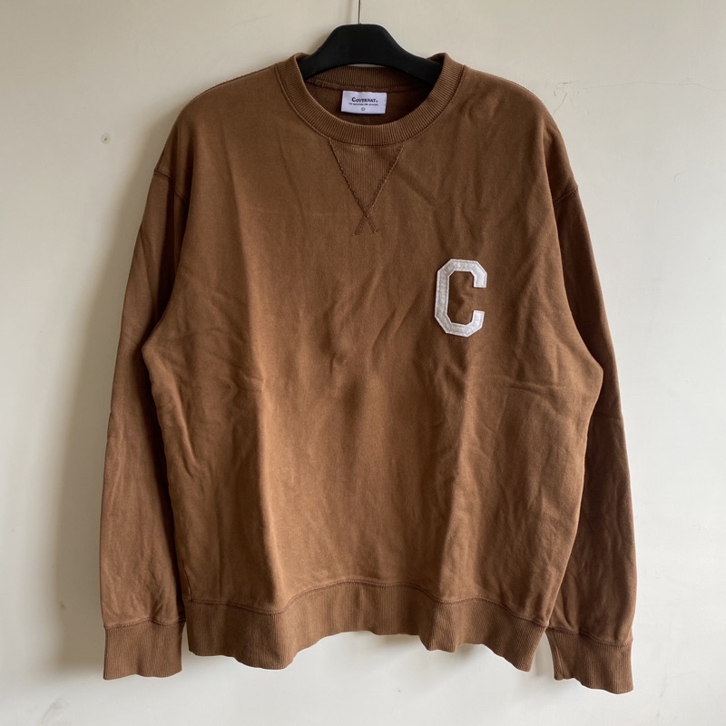 Crewneck covernat coklat / brown second