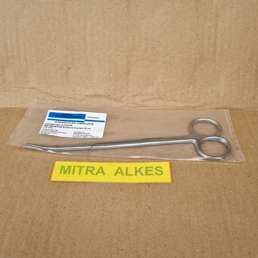 Metzenbaum Scissors Lurus - Bengkok 18 cm. Gunting Jaringan 18cm.
