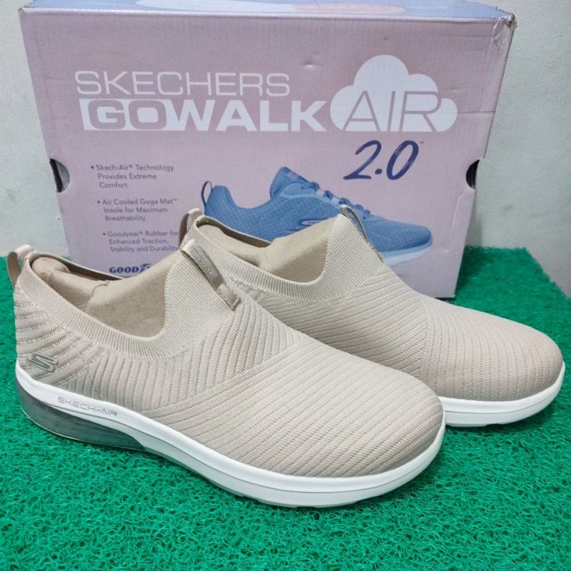 Sepatu Skechers Go Walk Air 2.0 Ocean Stripes Taupe