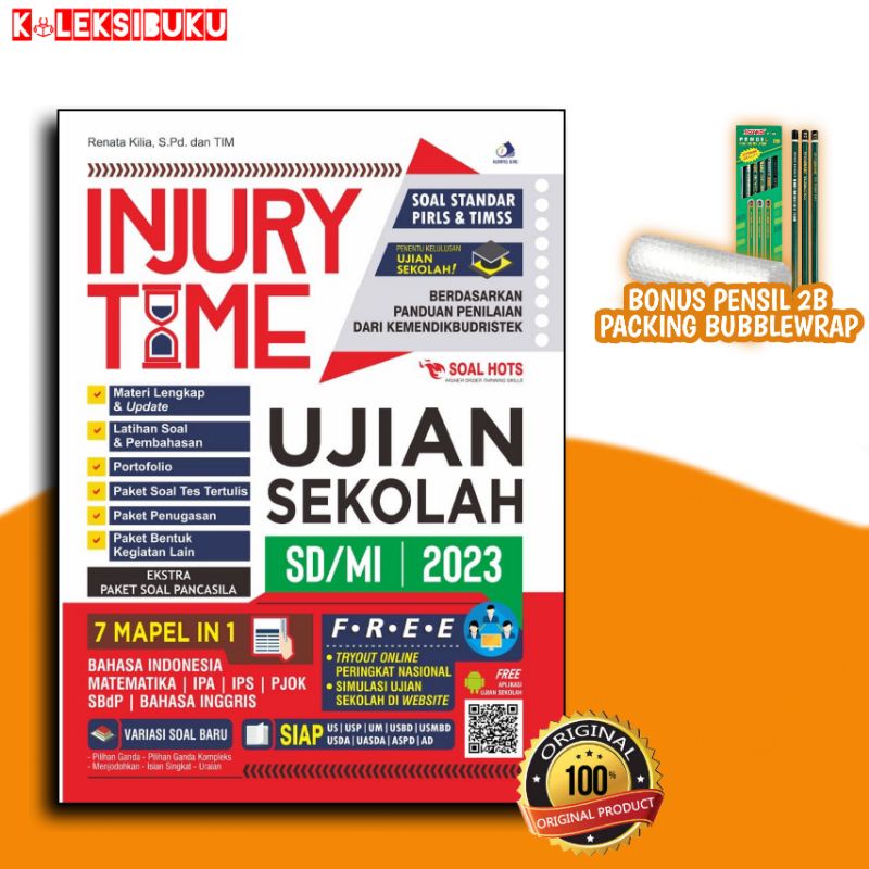 BUKU UJIAN SEKOLAH SD 2023 : INJURY TIME UJIAN SEKOLAH SD 2023