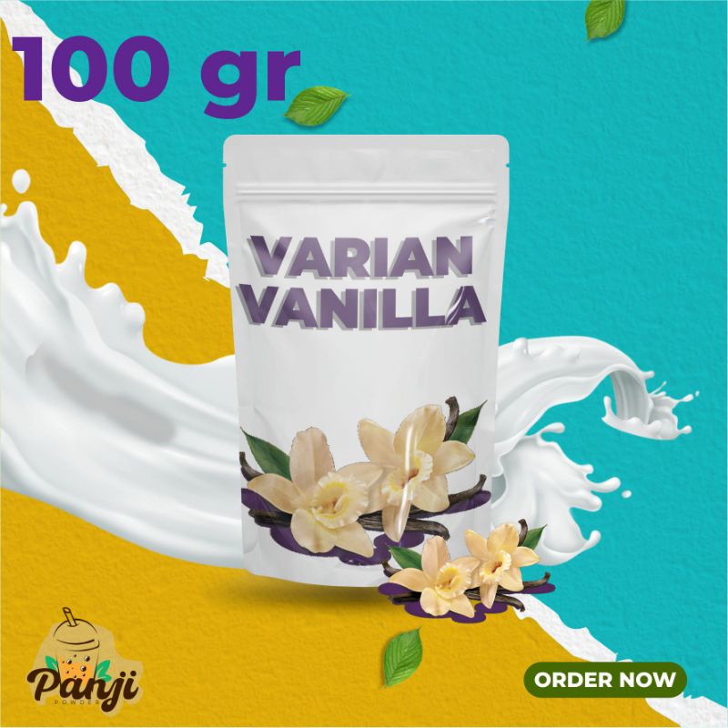 bubuk minuman rasa vanilla 100gr serbuk minuman aneka rasa bubuk minuman kekinian powder minuman bubuk minuman aneka rasa kemasan 100gr bubuk minuman premium