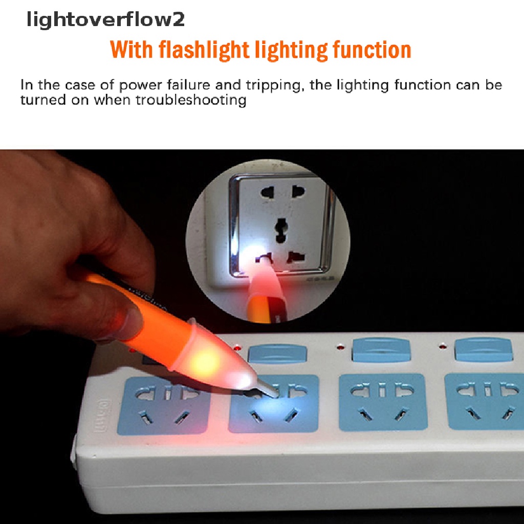 (lightoverflow2) Pensil Tes Induksi Non-Kontak Dengan Lampu Voltmeter Probe