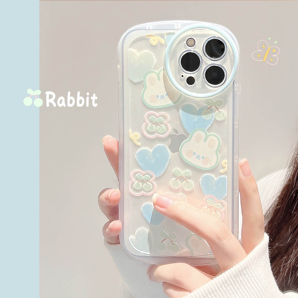 Soft Case Silikon Motif Kartun Kelinci Untuk Iphone 14 7 8 Se 2020 7 + 8PLUS XS XR 11 12 13 PRO MAX