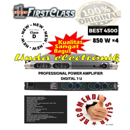 power firstclass best 4500 4 channel 850 x 4 original