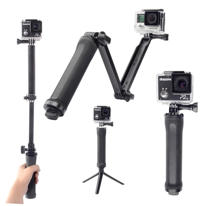 Monopod 3 Way buat GoPro, XiaoMi Yi, SJ Cam, dsj(C8R8) Monopod Stabiliser Stabilizer Steadycam Pro f